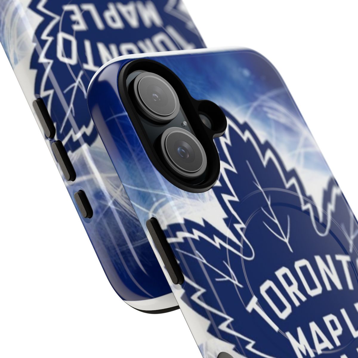 Stylish Toronto Maple Leafs inspired phone case with magnetic features - Detail