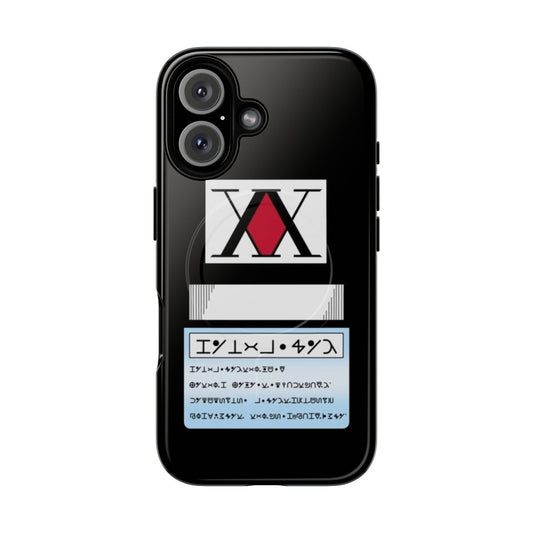 Anime-inspired phone case with magnetic card holder design