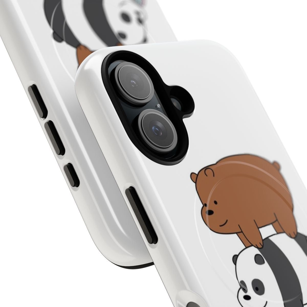 We Bare Bears Grizzly, Panda, and Ice Bear Themed Protective Magnetic Phone Case - Detail