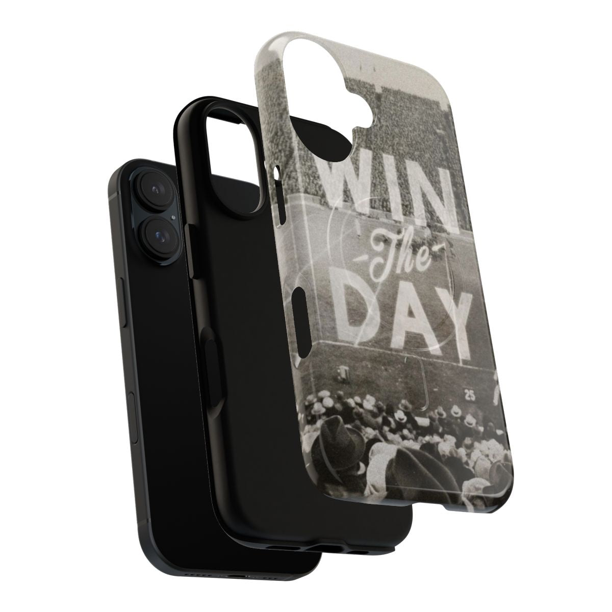 Magnetic Tough Phone Case with a Vintage Win the Day Graphic - Layers