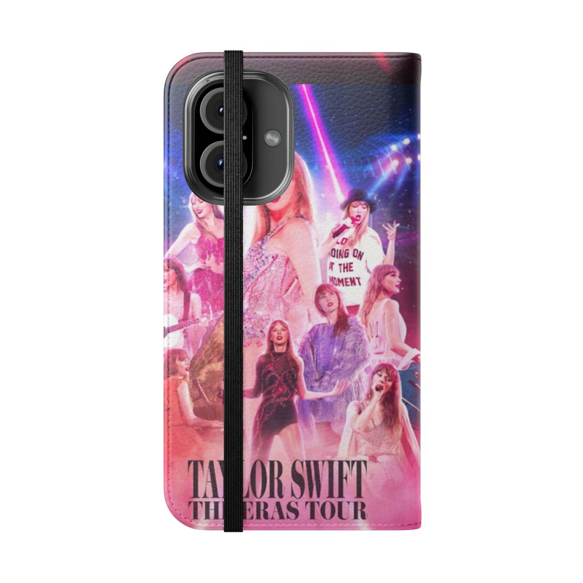 Flip cover phone case with Taylor Swift inspired design - Folded Front