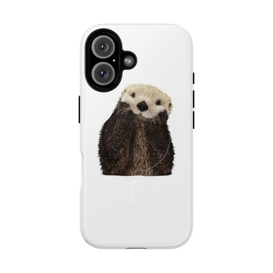 Otter-themed phone case with a cute, cartoon-style otter design