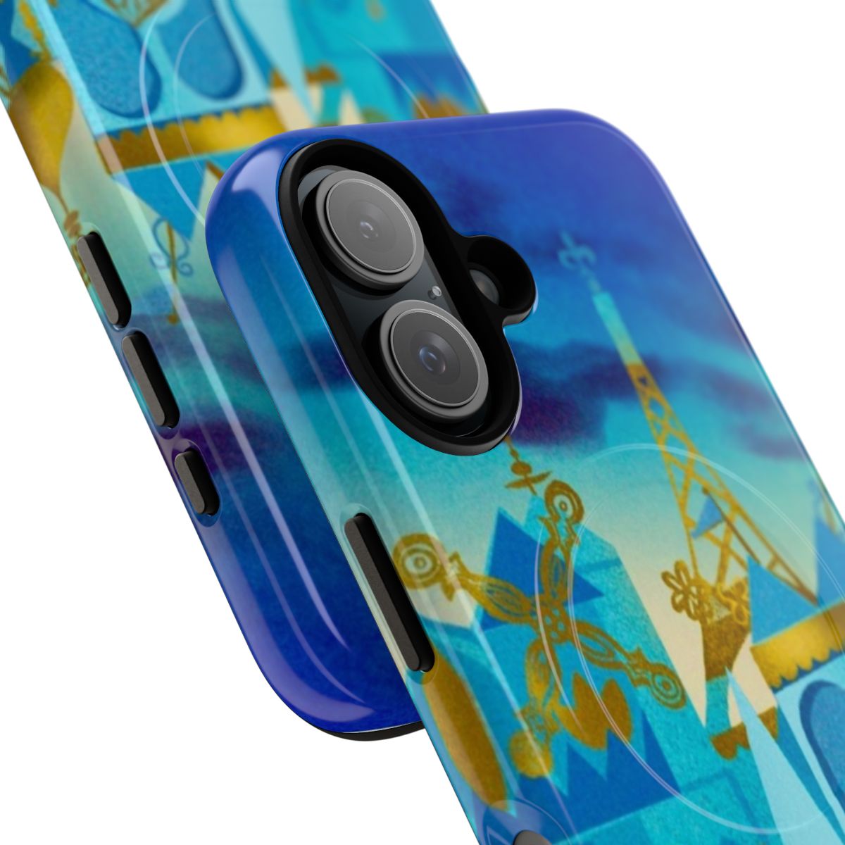 Geometric phone case inspired by the "It's a Small World" attraction at Disney theme parks. - Detail