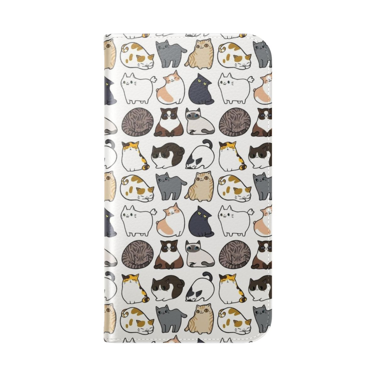 Colorful cat pattern flip phone case cover - Folded Back