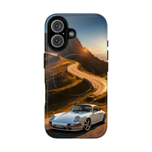 Porsche 911-inspired magnetic tough phone case with sports car design