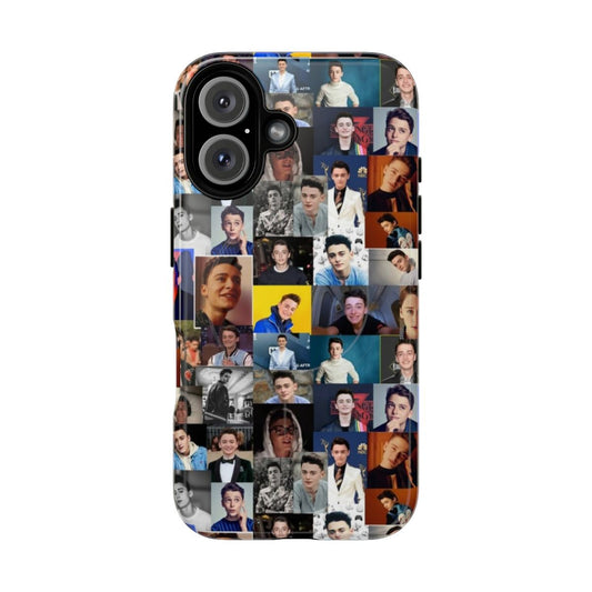 Magnetic tough phone case with lightning bolt design featuring Noah Schnapp