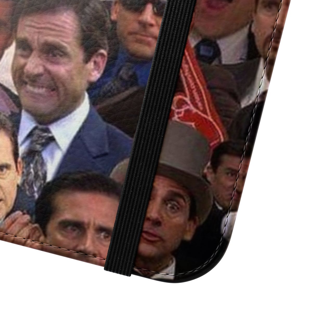 Flip cover phone case featuring Michael Scott, the iconic character from the TV show The Office - Close Up