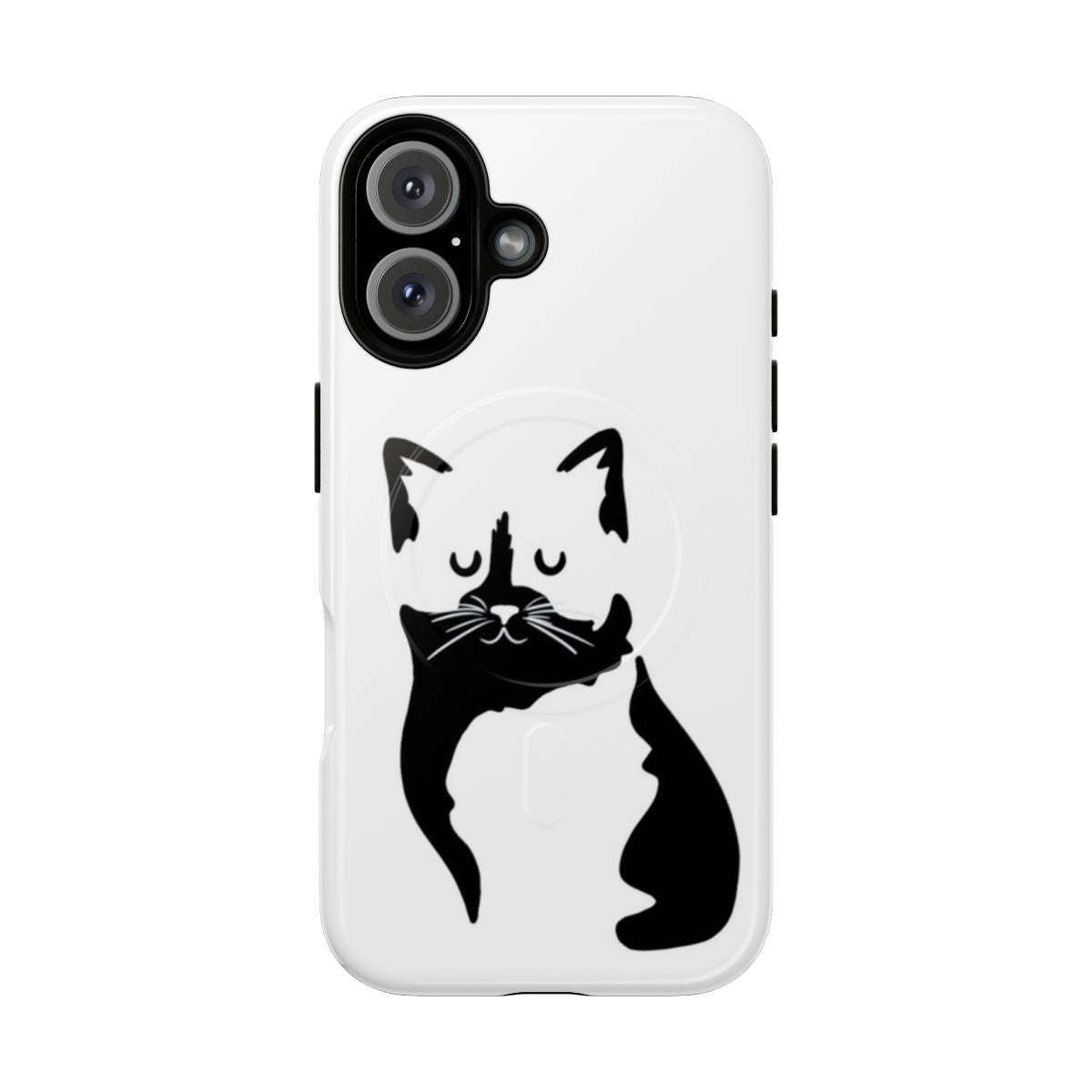 Magnetic tough phone case featuring a sweet kitten design