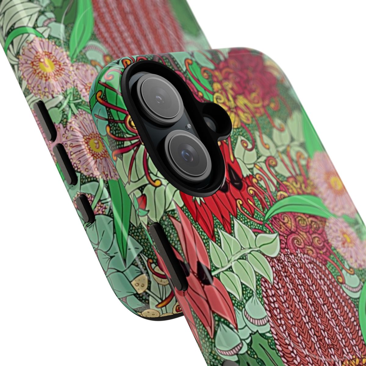 Australian native botanical pattern phone case - Detail