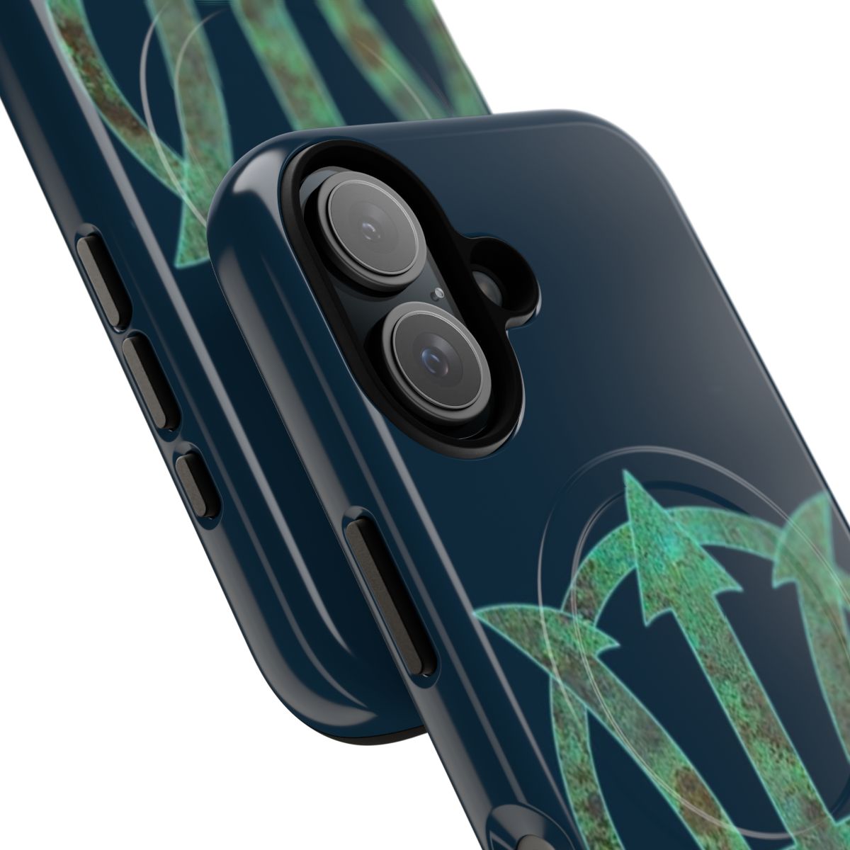 Magnetic tough phone case with a Poseidon-inspired design and Greek mythology references - Detail