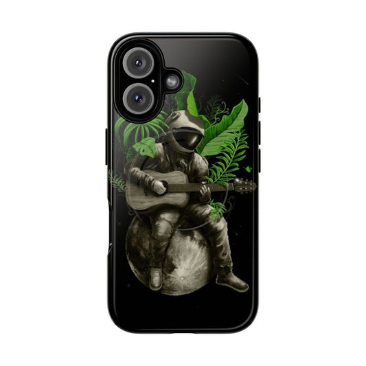 Astropical Strum Magnetic Tough Phone Cases featuring space, cosmos, and music-inspired designs