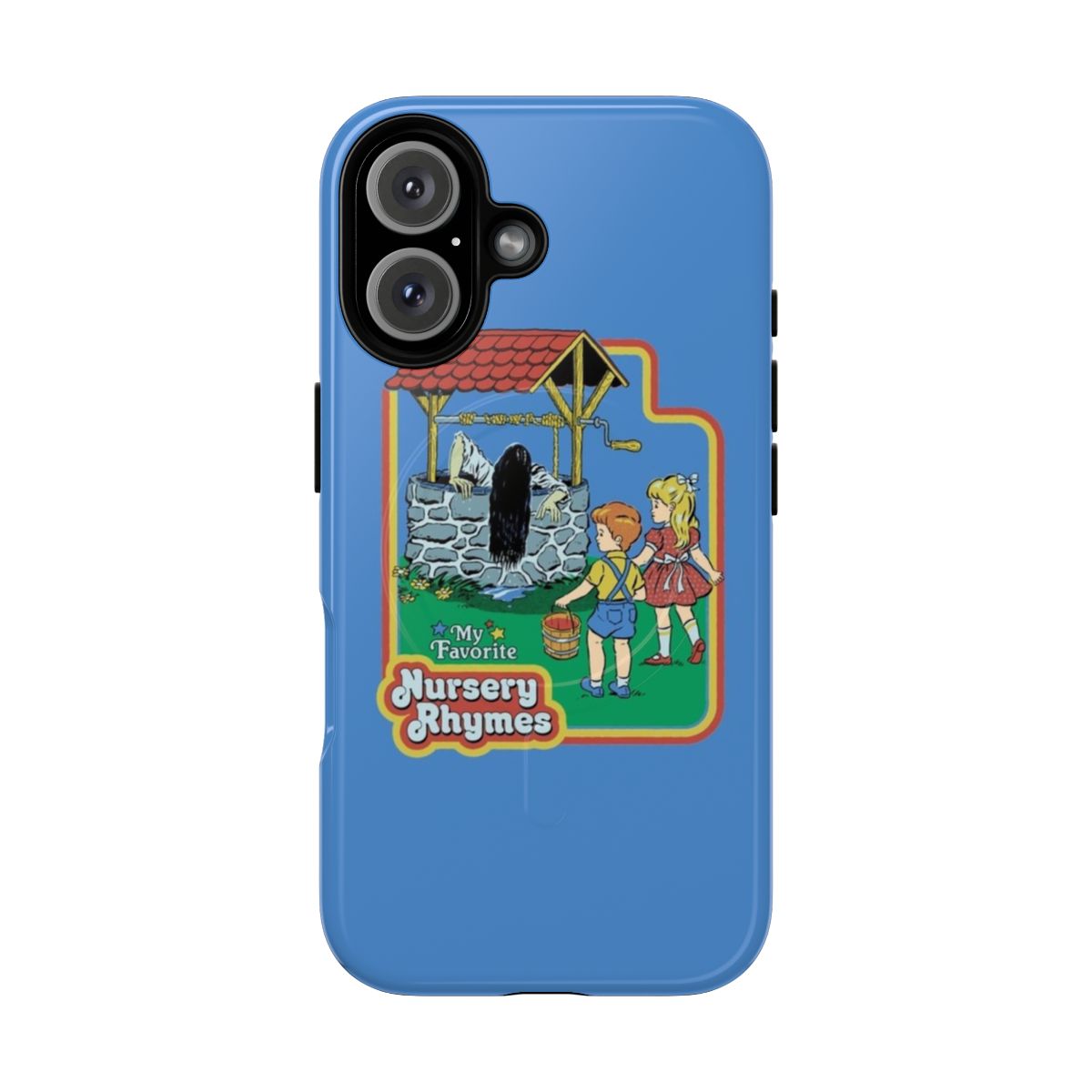 Retro-style magnetic tough phone cases featuring classic nursery rhyme designs