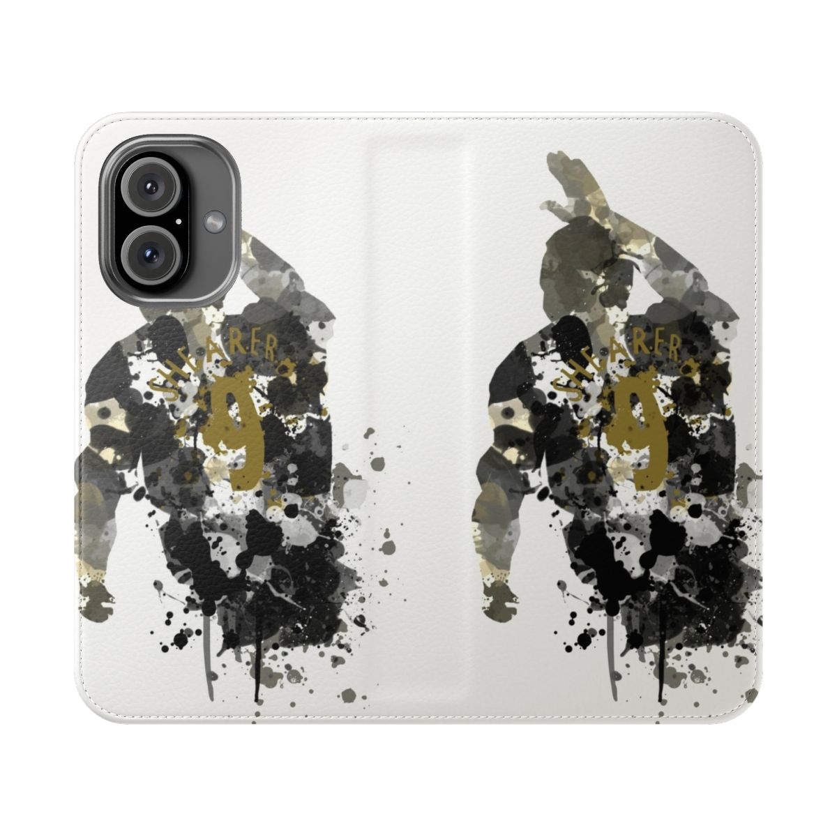 Phone case featuring art inspired by Newcastle United legend Alan Shearer