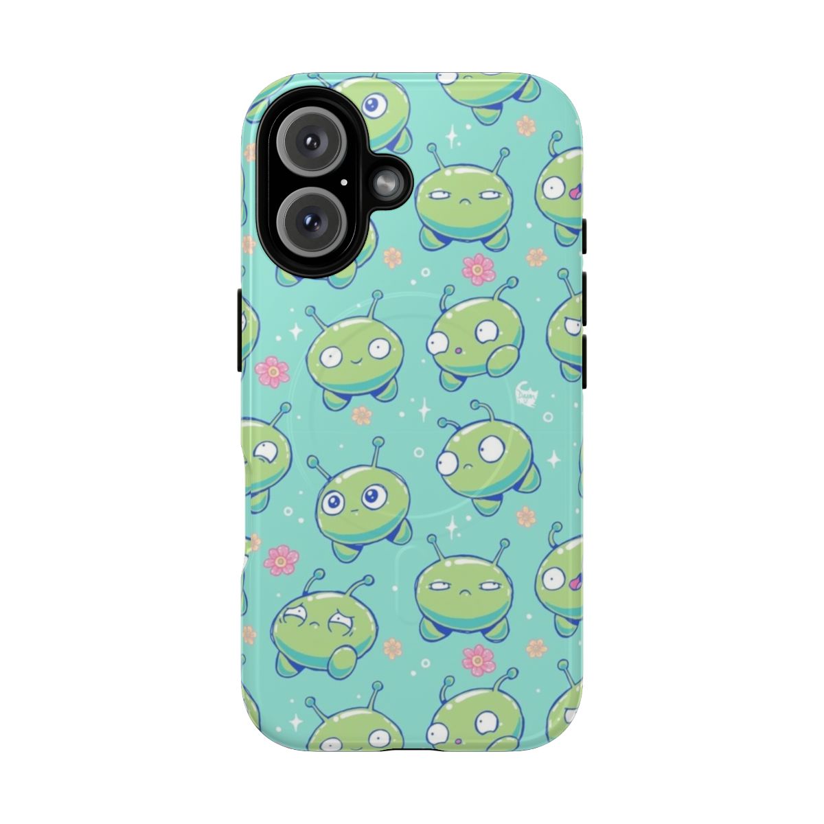 Mooncake-patterned phone case with a cosmic, space-themed design