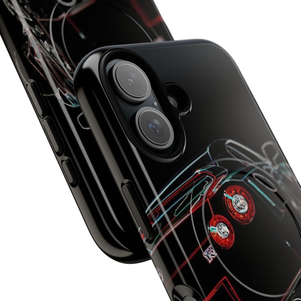 Tough magnetic phone case for Nissan GTR car fans - Detail