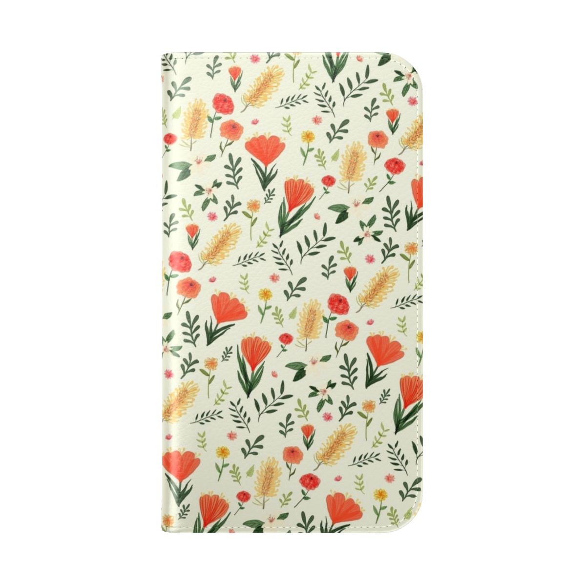 Colorful and vibrant floral phone case featuring beautiful Australian native flowers - Folded Back