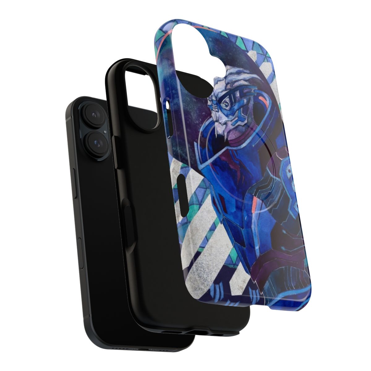 Mass Effect Garrus Vakarian Turian Portrait Phone Case - Layers