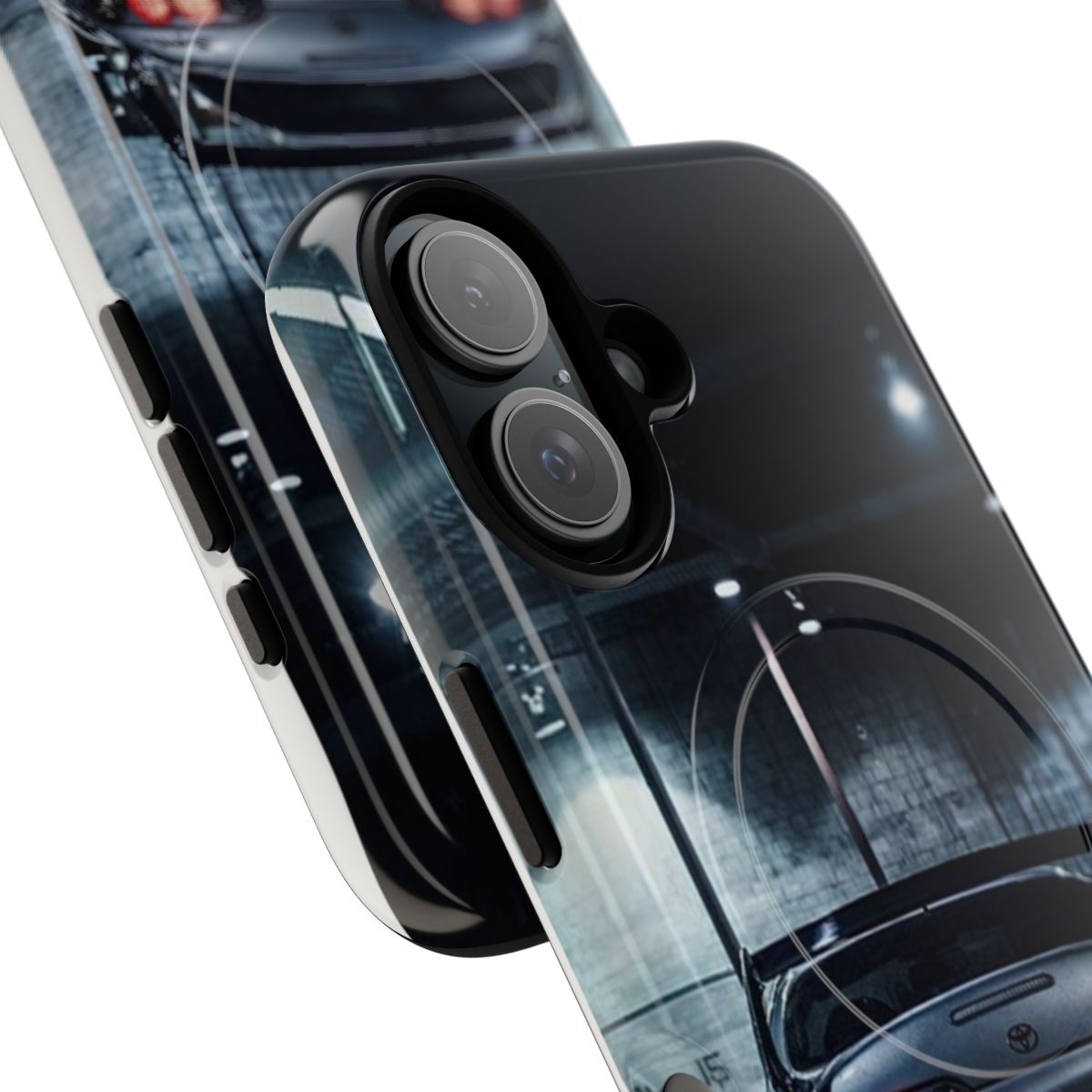 Stylish magnetic phone case featuring a Toyota Supra design for car enthusiasts - Detail