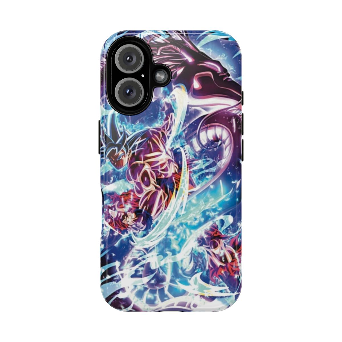 Mastered ultra instinct Goku phone case design inspired by the Dragon Ball Super anime series.