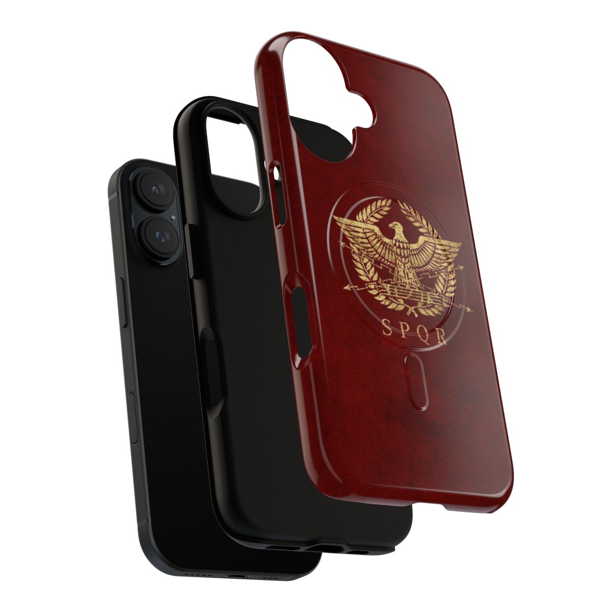 Vintage gold magnetic tough phone case featuring the iconic Roman Empire emblem - Layers