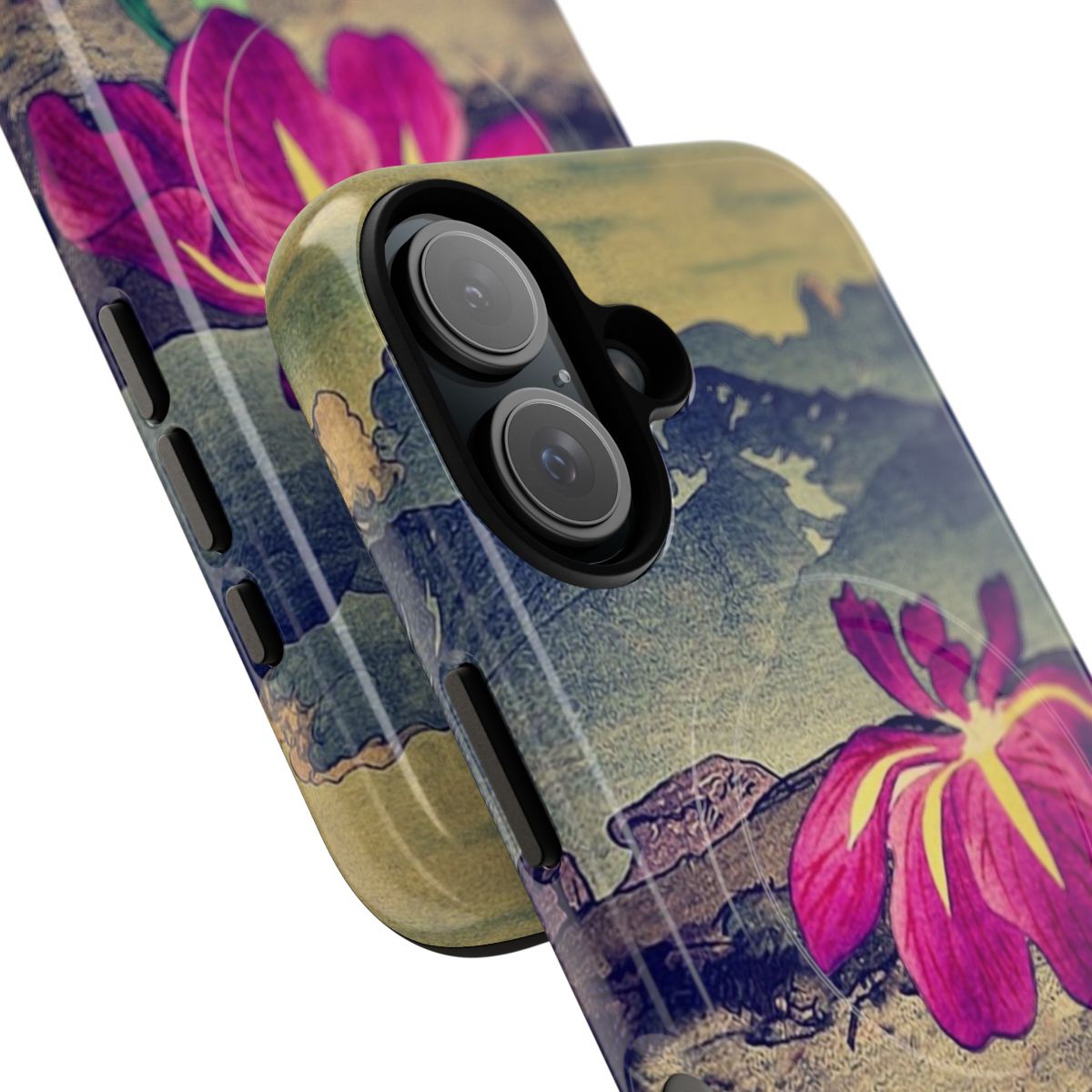 Vibrant nature landscape magnetic tough case featuring evening hues at Jiksa - Detail