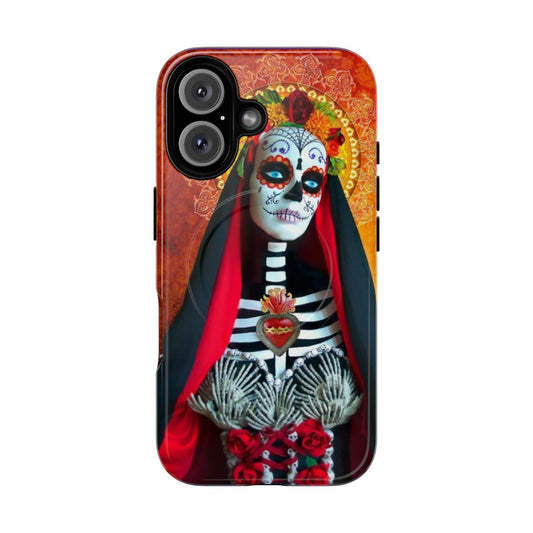 Artistic sugar skull phone case with Mexican cultural elements