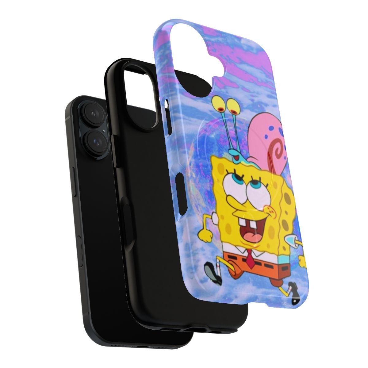 Spongebob-themed phone case with a galaxy design - Layers