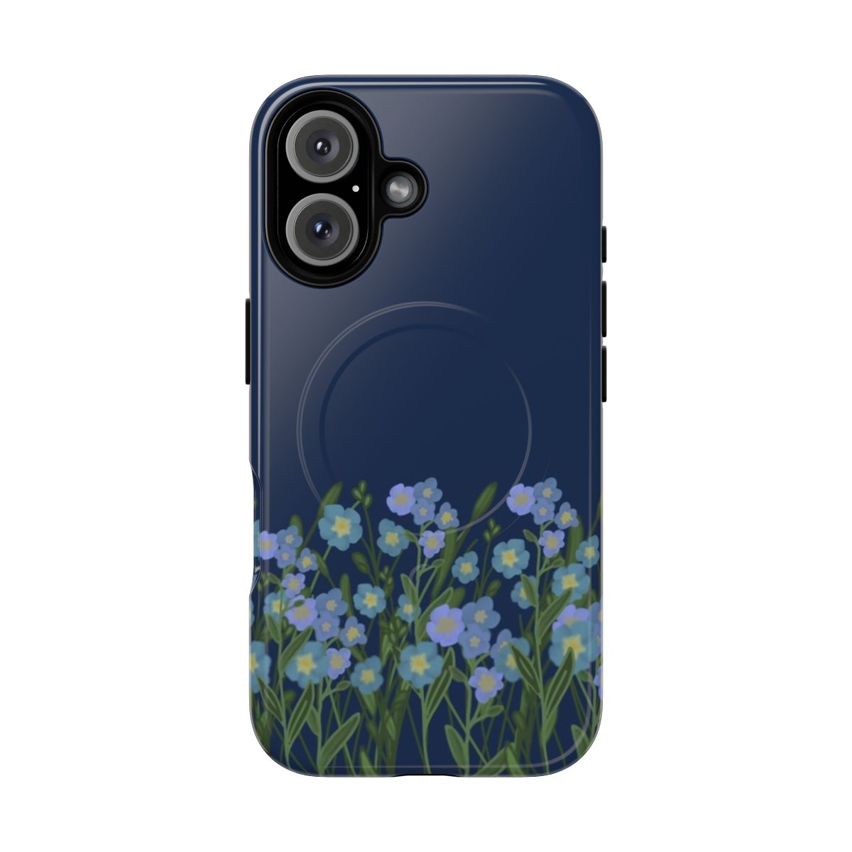 Forget-Me-Not Floral Phone Case with Magnetic Closure