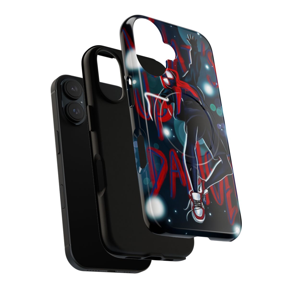 Miles Morales inspired magnetic tough phone case - Layers