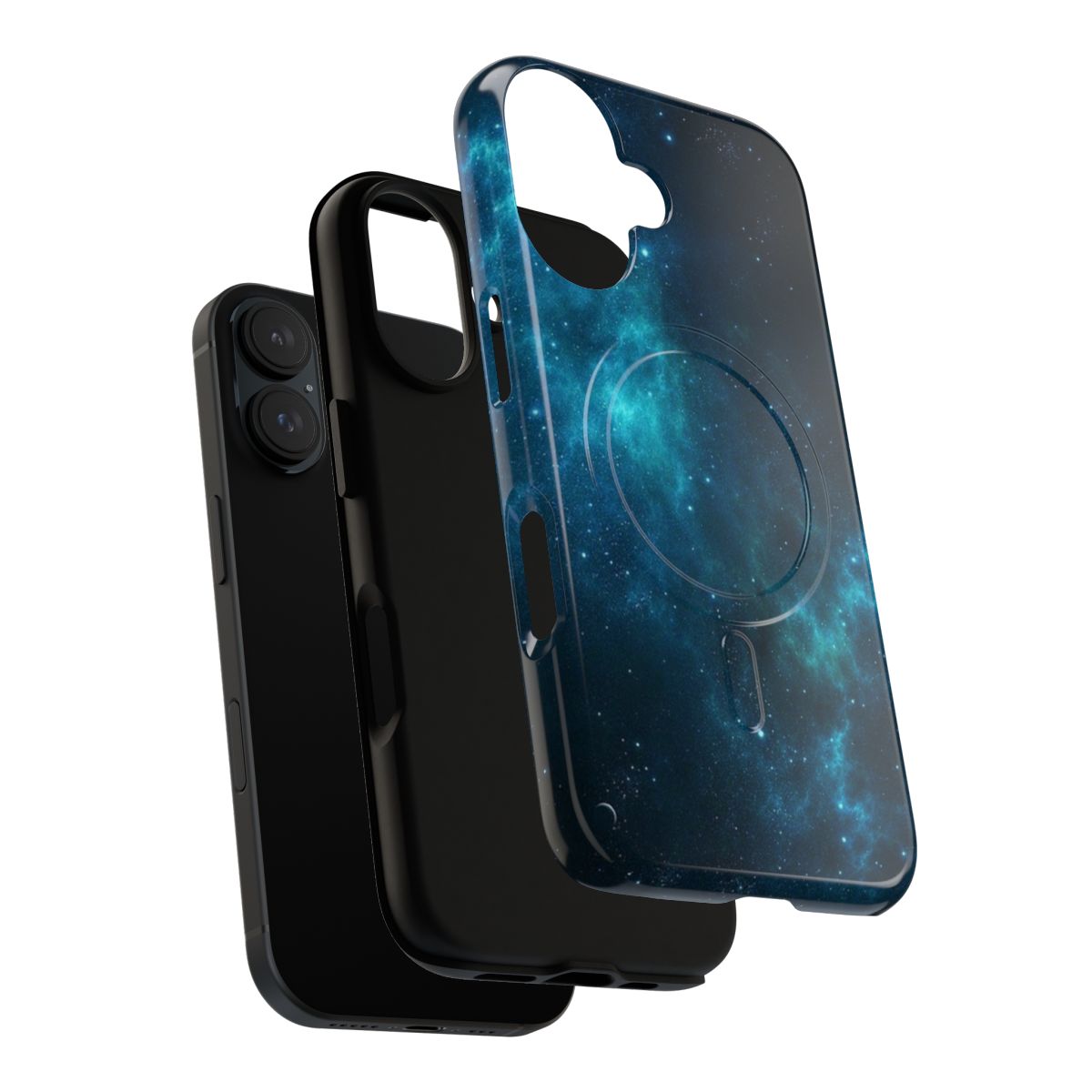 Cosmic blue galaxy design magnetic tough phone case - Layers