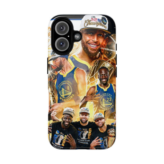 Golden State Warriors' Stephen Curry, Klay Thompson, and Draymond Green on a magnetic tough phone case