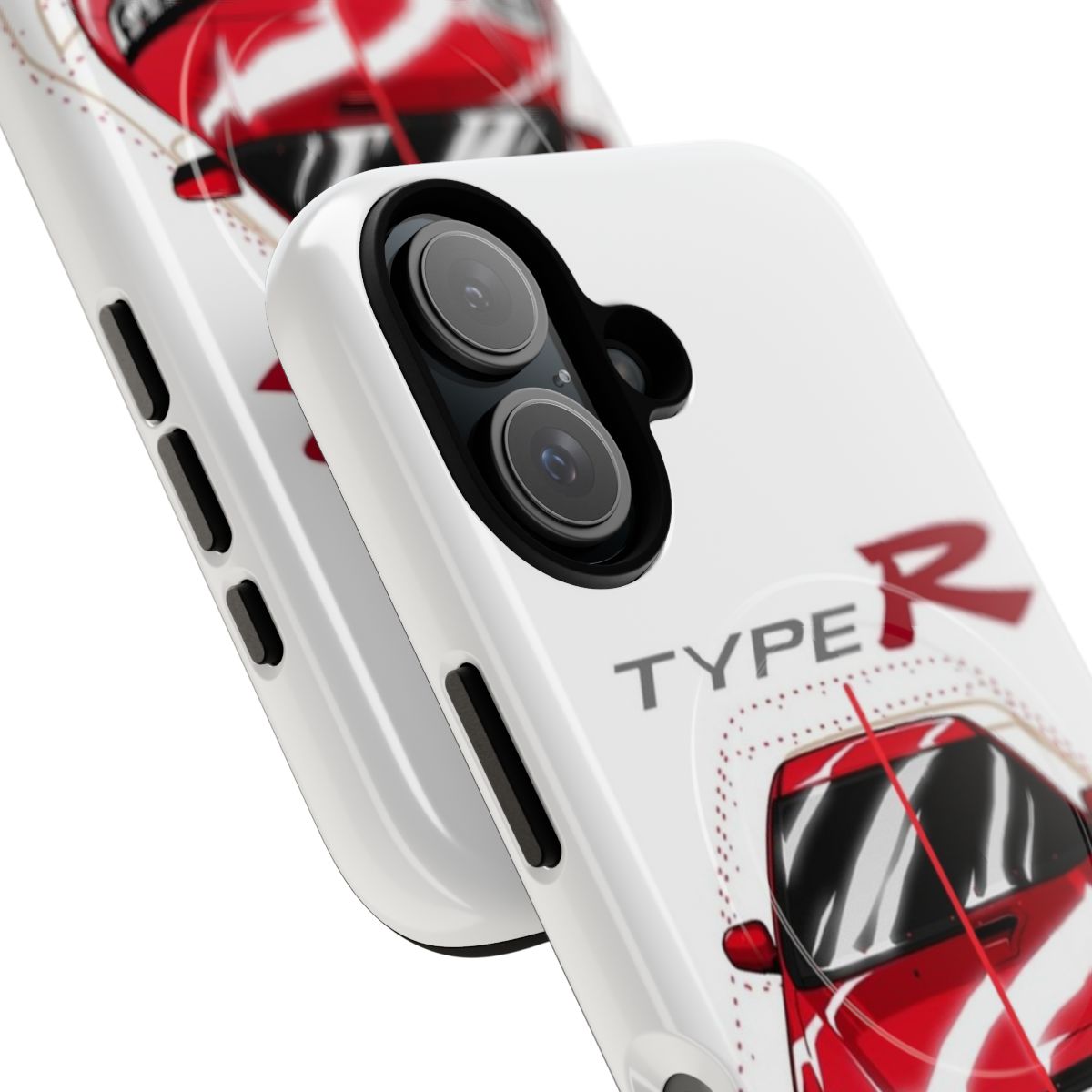 Tough magnetic phone case with type r design - Detail