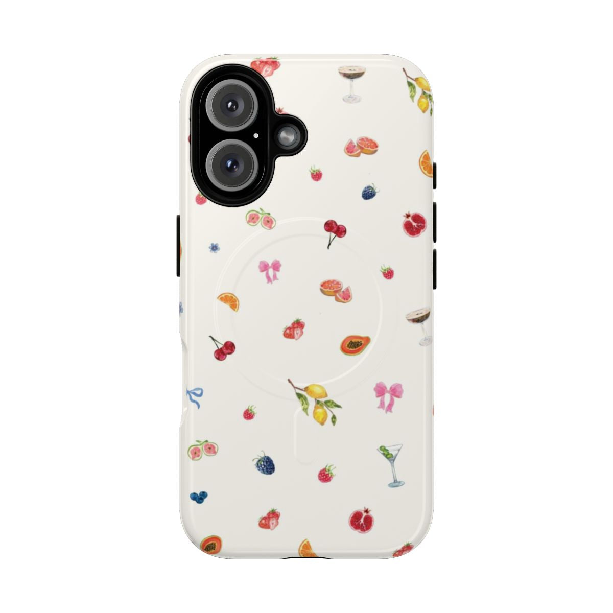 Coquette Fruit Magnetic Phone Case with Vibrant Fruit Pattern