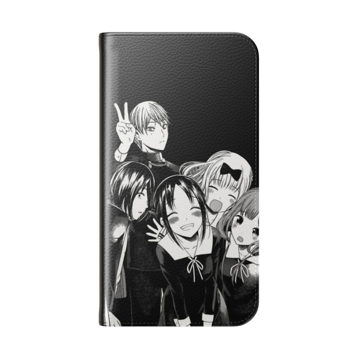 Flip cover phone case featuring characters from the popular anime and manga series "Kaguya-sama: Love is War" - Folded Back