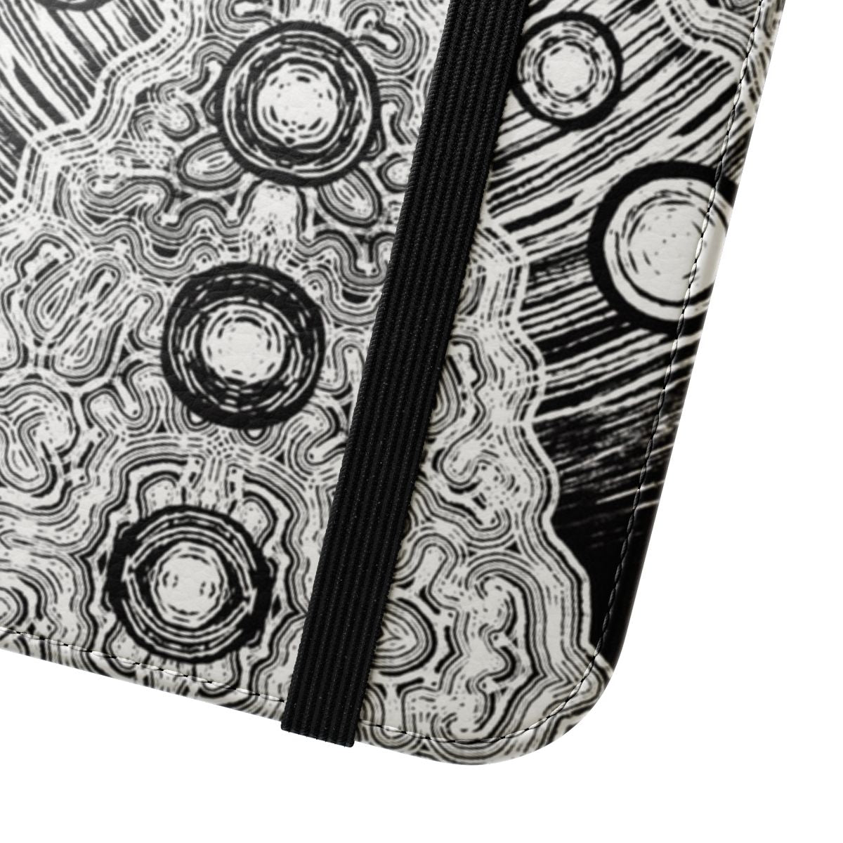 Psychedelic mandala pattern phone case with vibrant, trippy design - Close Up