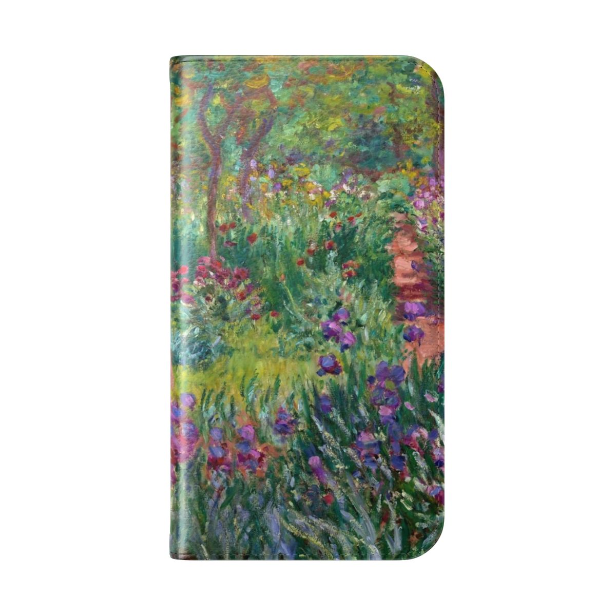 Phone case featuring Claude Monet's "The Artist's Garden at Giverny" painting - Folded Back