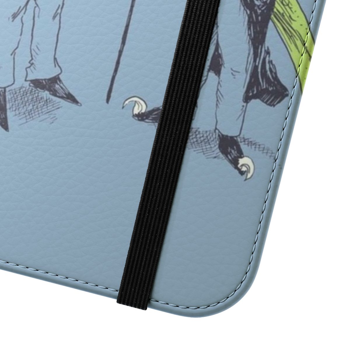 Stylish phone case featuring a T-Rex and Velociraptor in suits with monocles and canes. - Close Up