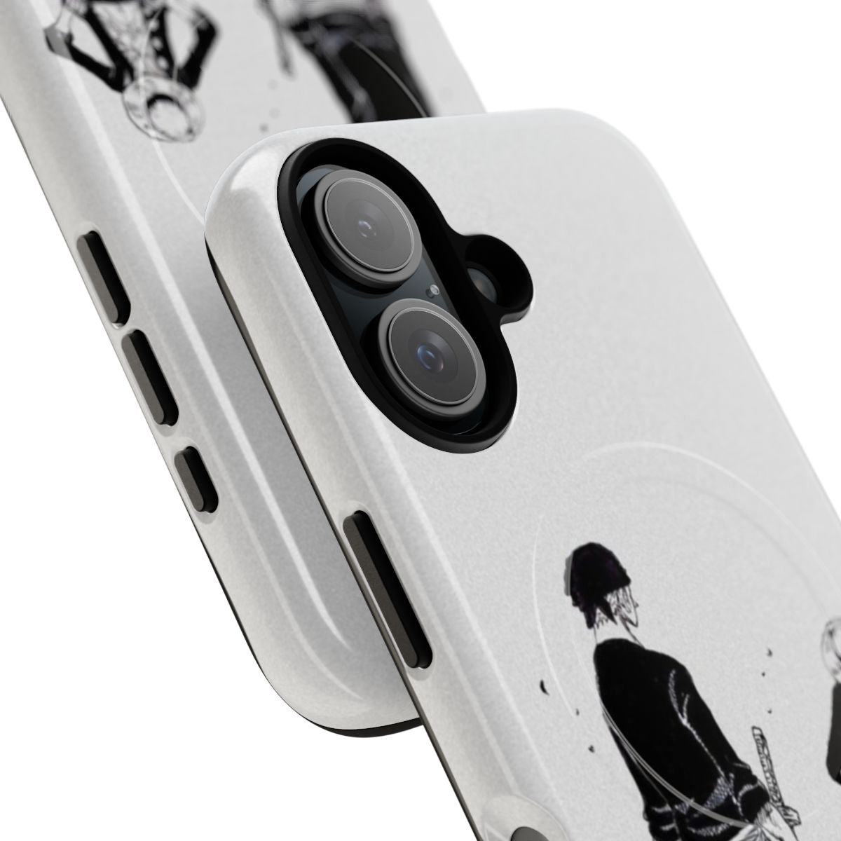 Anime-themed protective phone case featuring Luffy and Zoro from One Piece - Detail