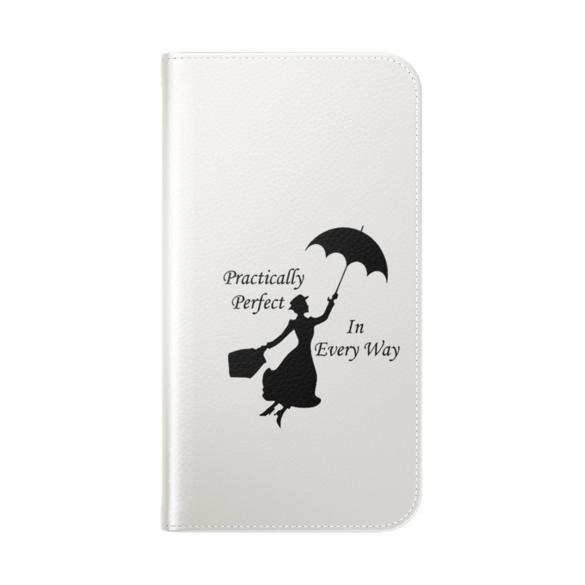 Protective flip phone case with a Mary Poppins inspired design - Folded Back