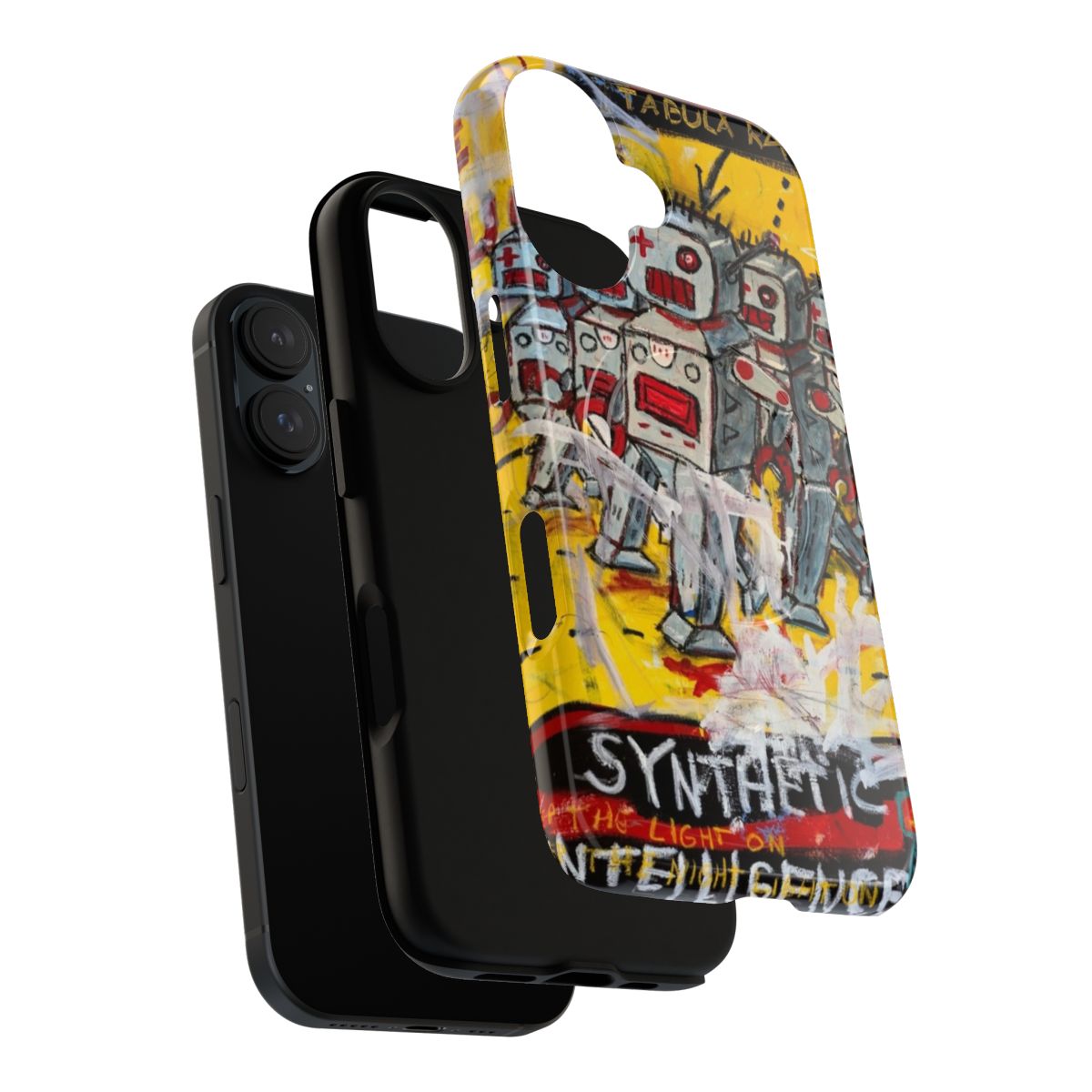 Magnetic tough phone case with abstract and futuristic artwork design - Layers