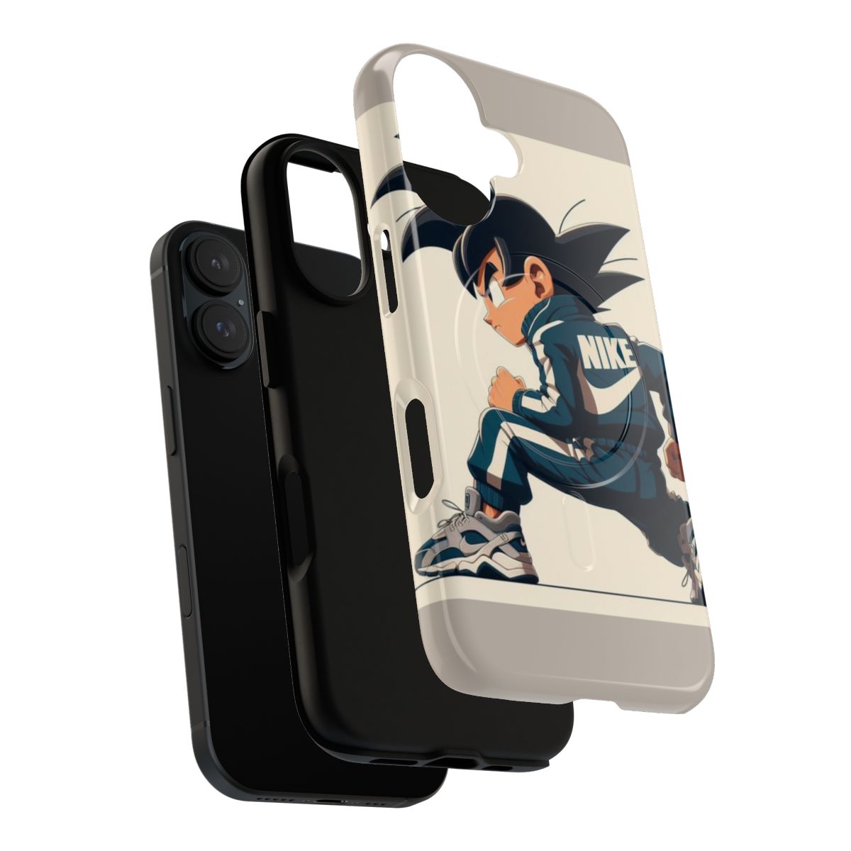 Goku-inspired Nike-style tough magnetic phone case - Layers