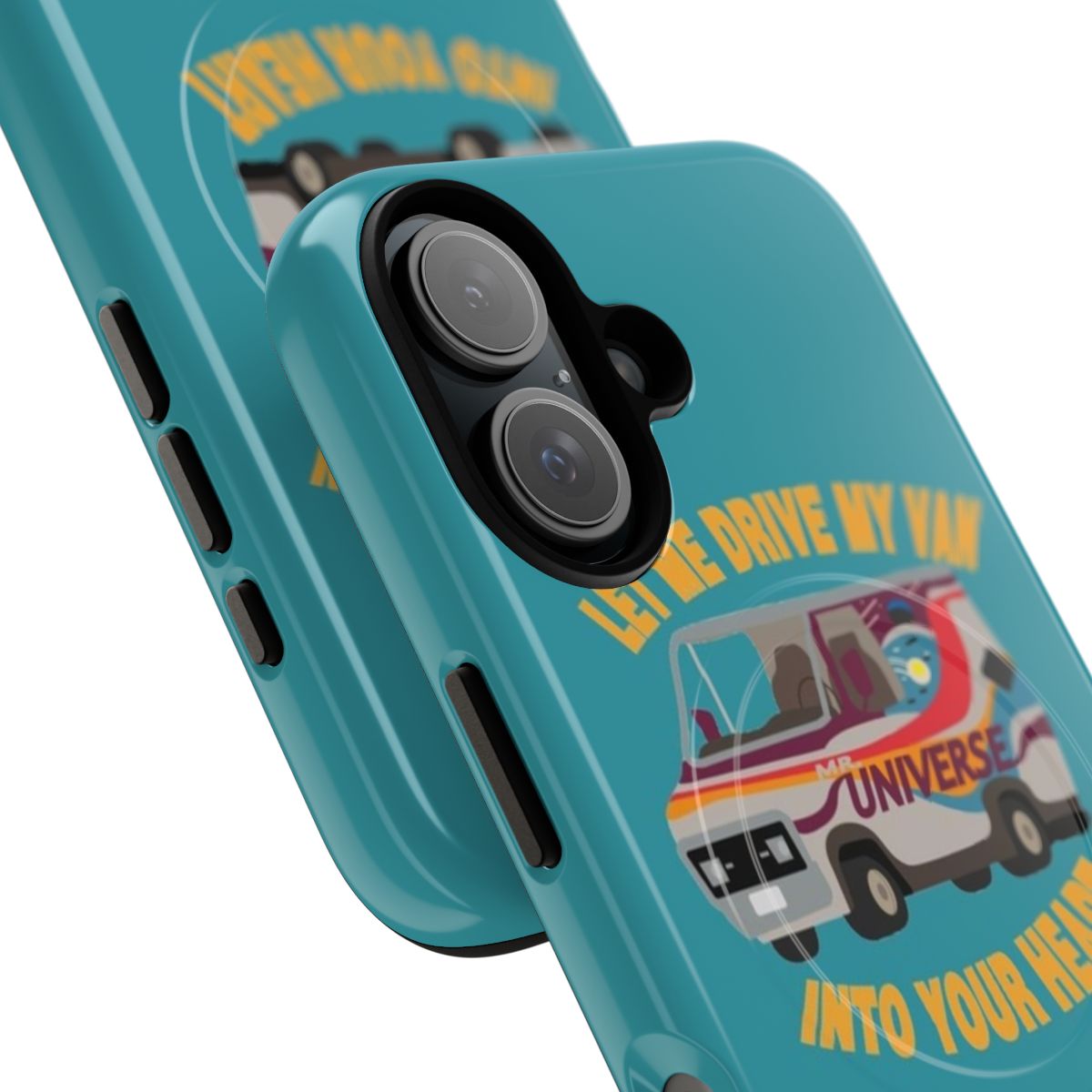 Magnetic tough phone case with "Let Me Drive My Van Into Your Heart" Steven Universe fanart design - Detail