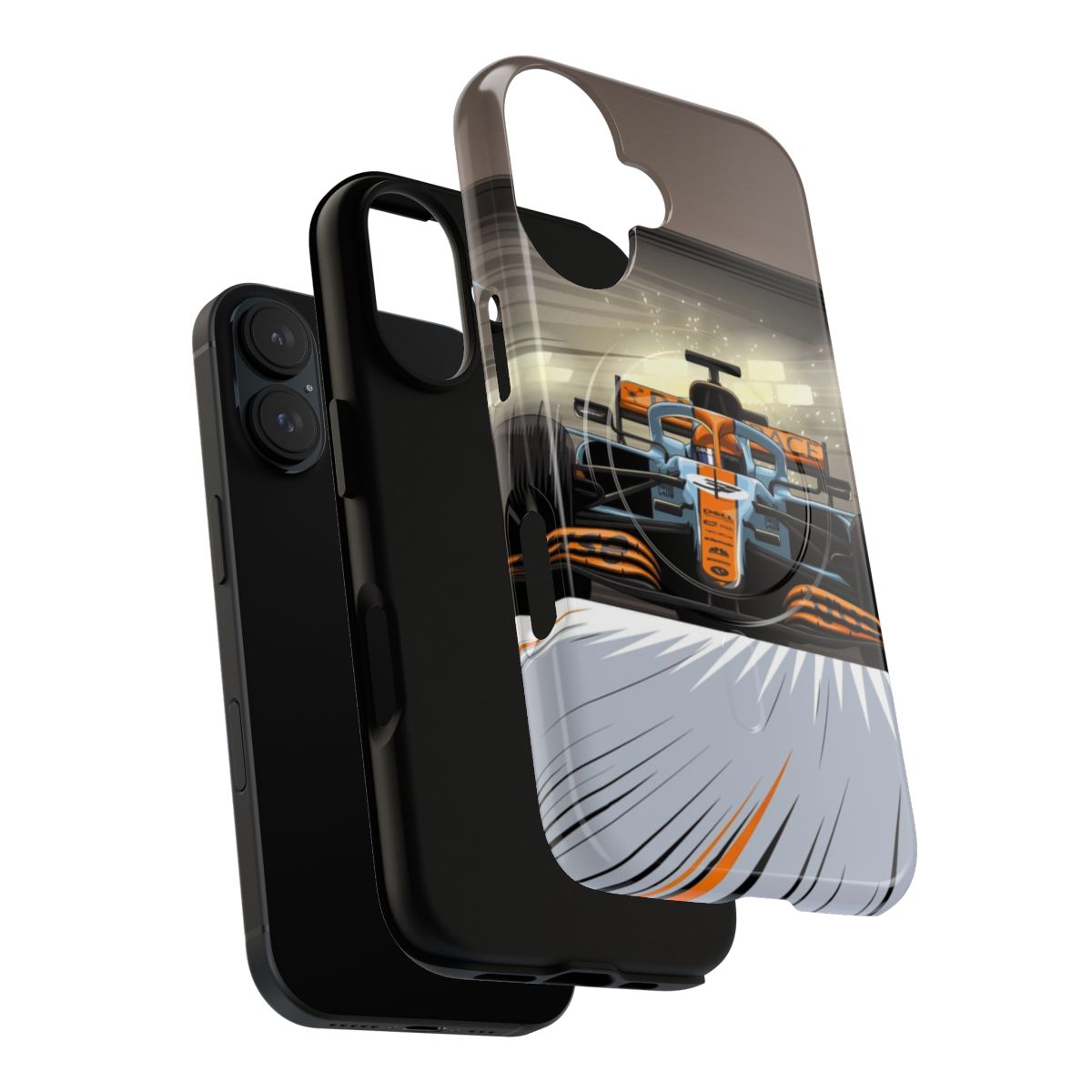 Mclaren-inspired phone case with minimalist design for Formula 1 fans - Layers