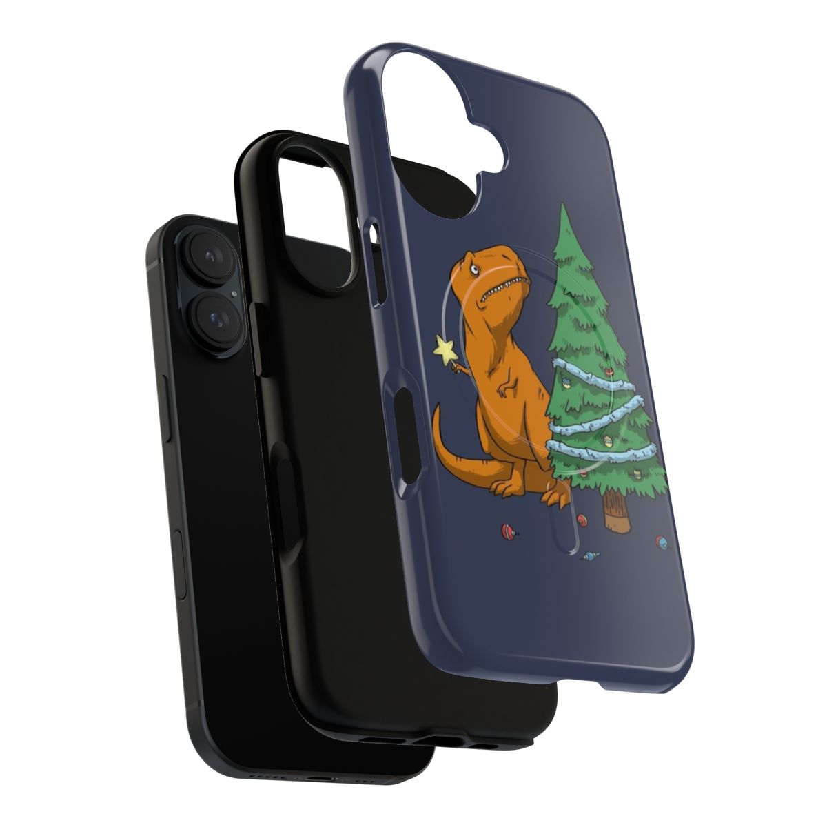 Magnetic Tough Dinosaur Phone Case with T-Rex Graphic - Layers