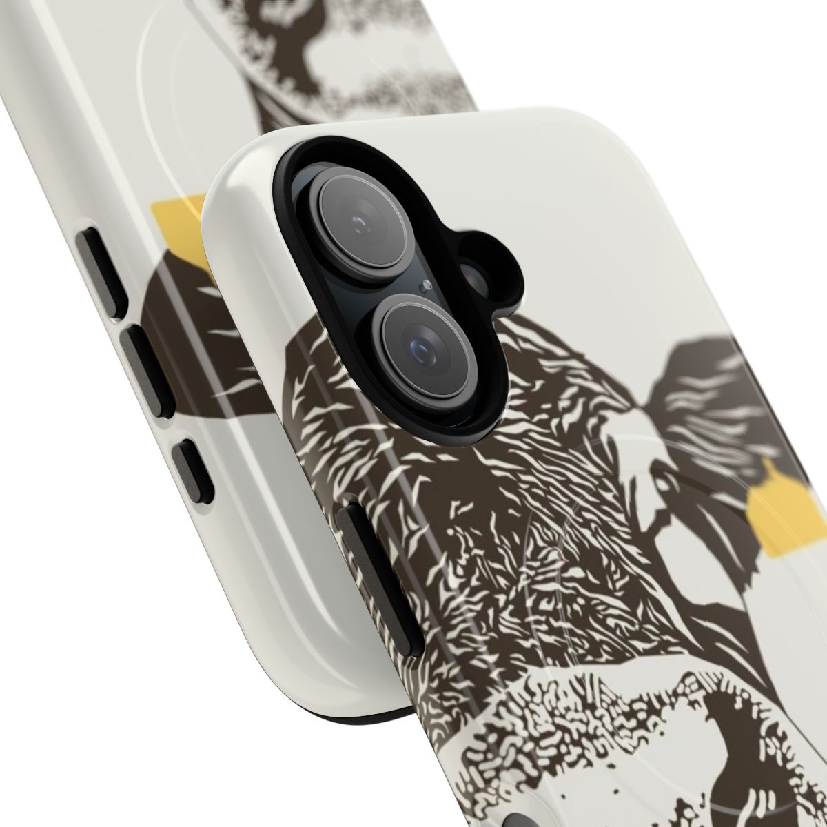 Stylish cow-themed magnetic tough phone case - Detail