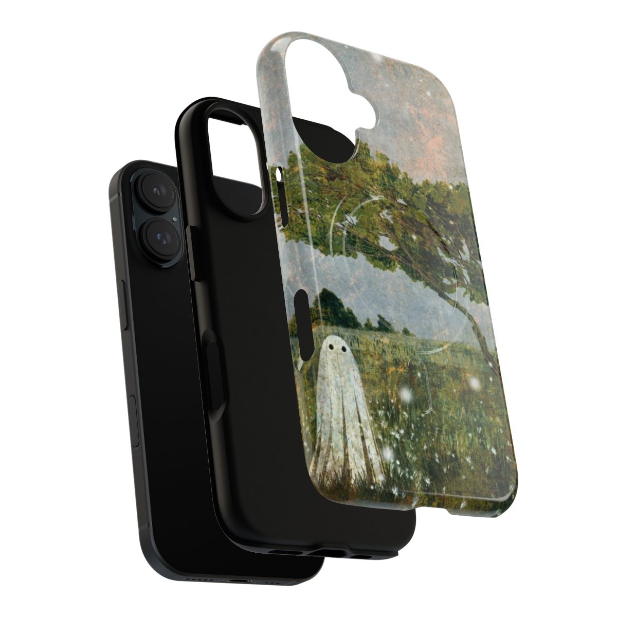 Whimsical fairy tree design on a durable magnetic tough phone case - Layers