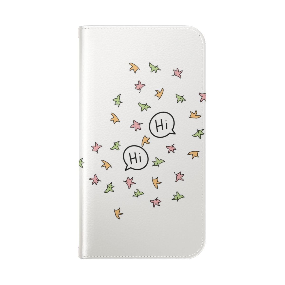 Heartstopper-inspired flip cover phone case with romantic, LGBTQ+ themes - Folded Back