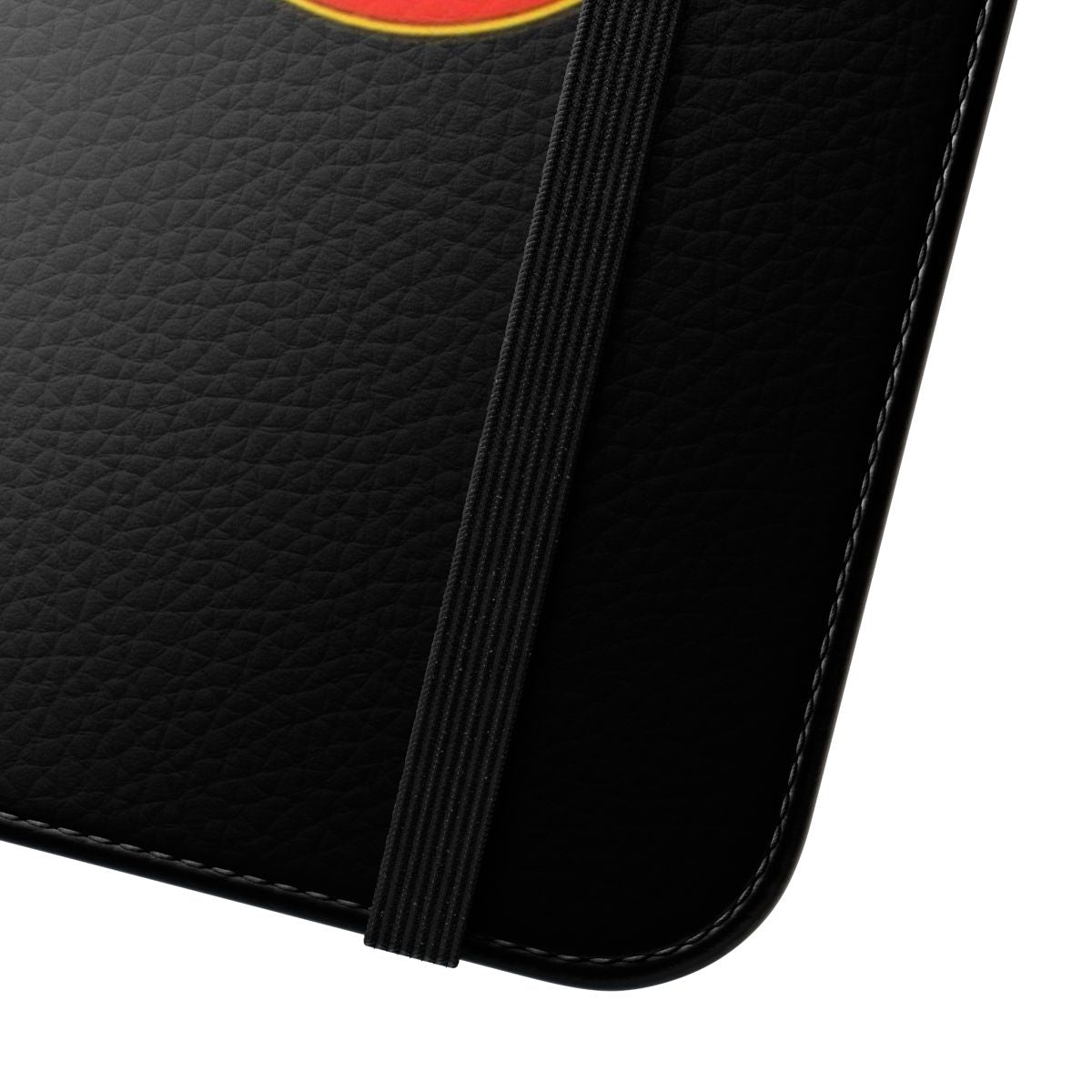 Retro-inspired flip cover phone case featuring the iconic Vancouver Canucks hockey team logo and colors. - Close Up