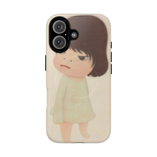 Magnetic tough phone case with artwork inspired by Japanese artist Yoshitomo Nara