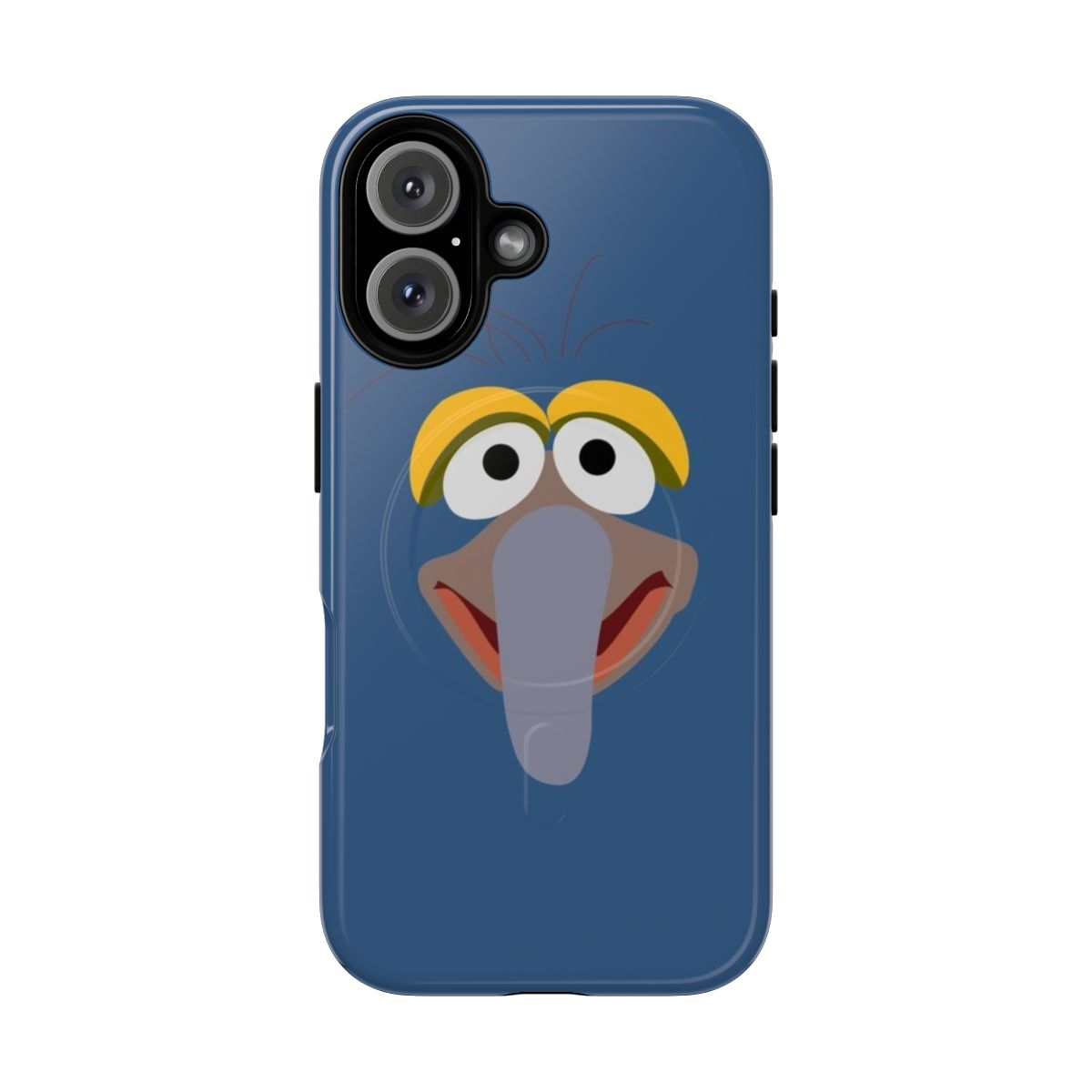 Magnetic tough phone case with a Gonzo the Great inspired design